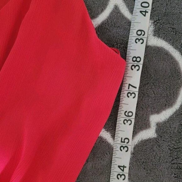Flying Tomato Red Tiered Midi Dress Size Xsmall Adjustable Sleeveless Valentines - Picture 7 of 8